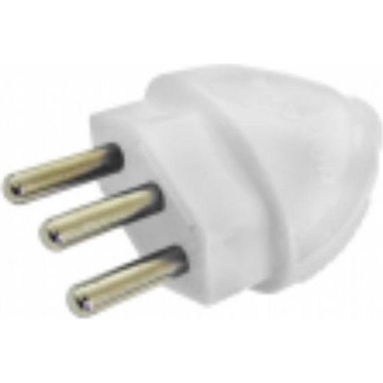 Imagem de Pino Macho 2 Polos+Terra Daneva 20A Branco Dn1616 - Kit C/12