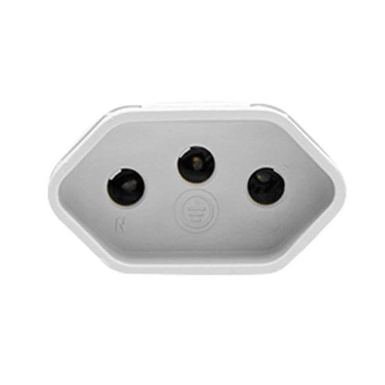 Imagem de Pino Plug Fêmea 2P+T 20A Cinza Emb. c/ 10 un. - Ilumi