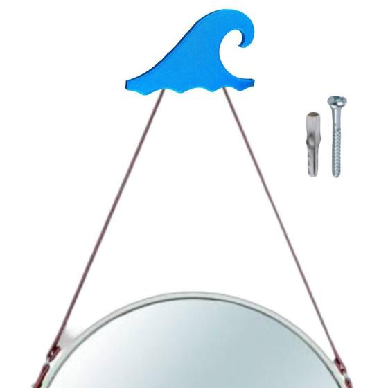 Imagem de Pino Suporte Pendurador Espelho Adnet Parede Mar Azul