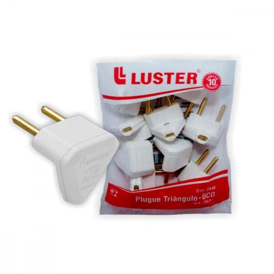 Imagem de Pino Triangulo 2 Polos Luster 10A Branco 2046 - Kit C/10