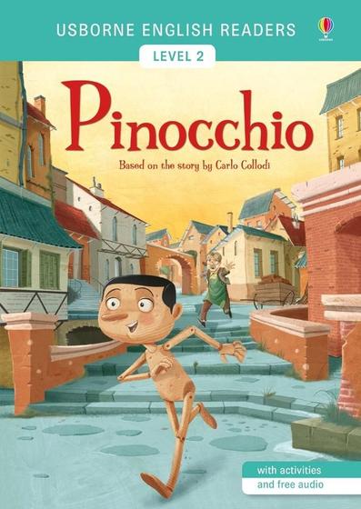 Imagem de Pinocchio - Usborne English Readers - Level 2 - Book With Activities And Free Audio