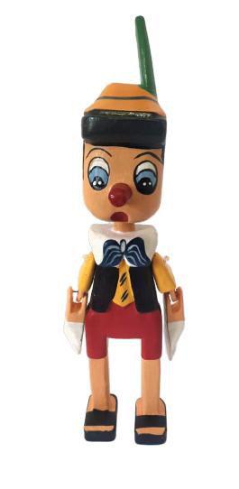 Imagem de Pinoquio em pe de madeira 28cm color decorativo - bali