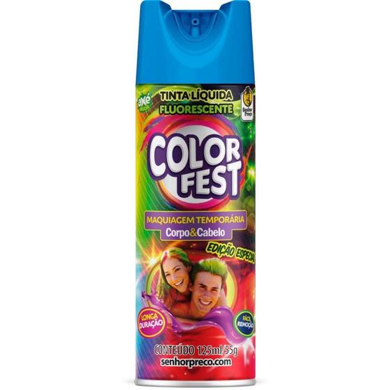 Imagem de Pinta Cabelo 125ML Color FEST Azul Fluoresc