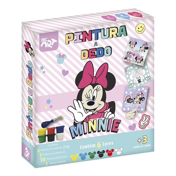 Imagem de Pintura a Dedo Minnie Mouse Infantil Com 18 Peças Dac