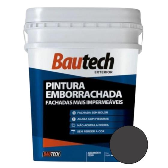 Imagem de Pintura Emborrachada Impermeabilizante 20kg Bautech Grafite