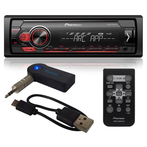 Pioneer Aparelho De Som Mvhs118ui Mp3 Mixtrax Controle Usb + Adaptador