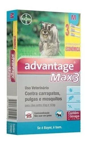 Imagem de Pipeta Antiparasitário Para Pulga Elanco Advantage Max3 Para Cão De 4kg A 10kg