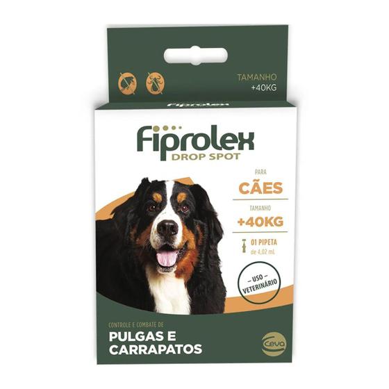 Imagem de Pipeta Antiparasitário Pulga Ceva Fiprolex Cães Acima de 40kg