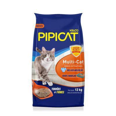 Pipicat Multicat Areia Sanitaria Para Gatos 12Kg Menor preço em Pipicat Multicat Areia Sanitaria Para Gatos 12Kg