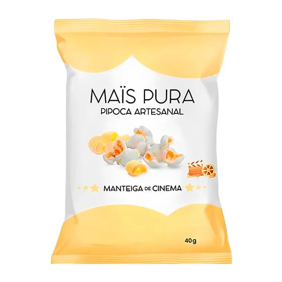 Imagem de Pipoca Artesanal com Manteiga de Cinema Sem Glúten Mais Pura 40g