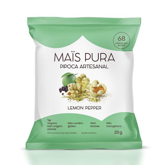 Imagem de Pipoca Artesanal Sabor Lemon Pepper Mais Pura 20g