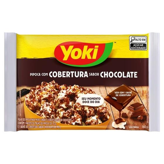 Imagem de Pipoca de Micro-ondas Yoki Com Cobertura Chocolate 160g