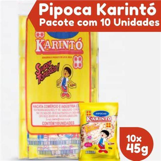 Imagem de Pipoca Karintó 45g Salgada Com 10 Unidades