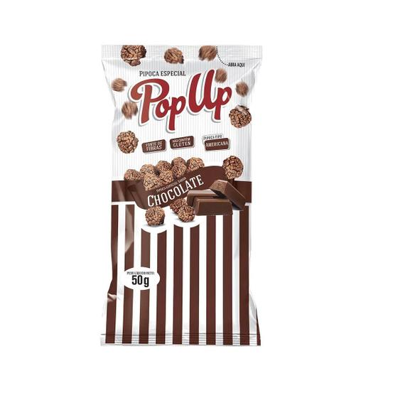 Imagem de Pipoca Pop Up sabor Chocolate 50g Especial - Kit 15 un