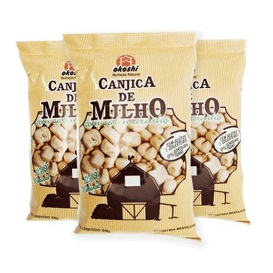 Pipoca Salgada Canjica De Milho Com Sal Marinho Okoshi Contendo 3 ...