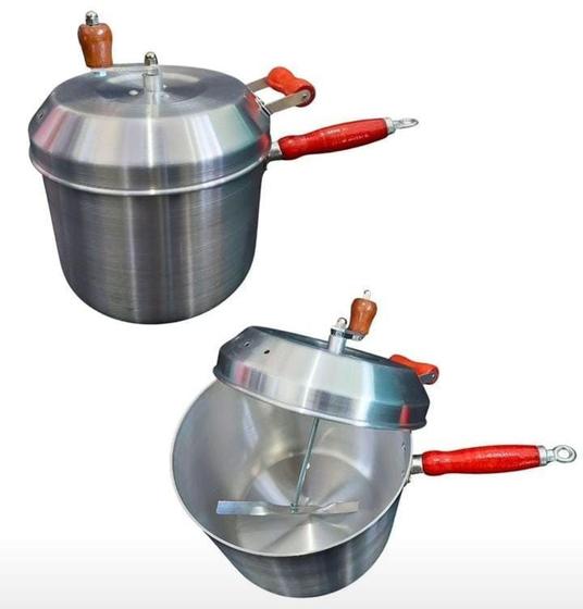 Pipoqueira grande aluminio reforçada 6 litros frita torresmo pipoca doce Menor preço em Pipoqueira grande aluminio reforçada 6 litros frita torresmo pipoca doce