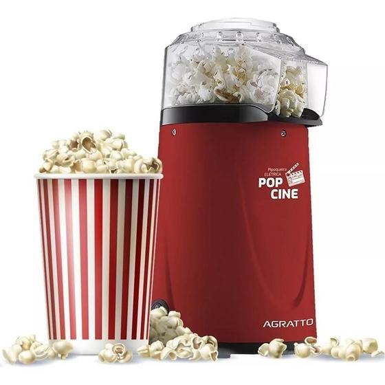 Imagem de Pipoqueira Pop Cine Vermelha 1200W 220V PP02 com Dosador Agratto