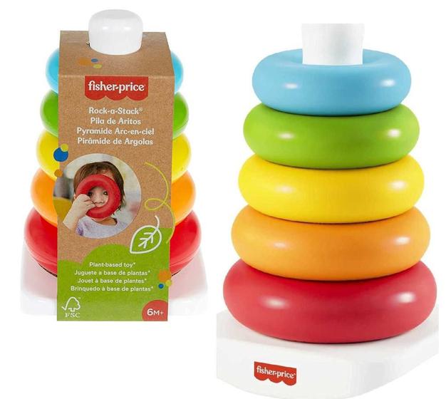 Pirâmide de Argolas Eco Fisher-Price Mattel - Coordenação Motora ...