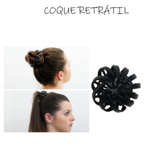 Imagem de Piranha Prendedor de Cabelo Coque Retrátil Penteado Estiloso