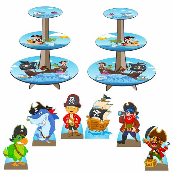 Imagem de Piratas Kit 2 Baleiros Com 6 Displays De Mesa