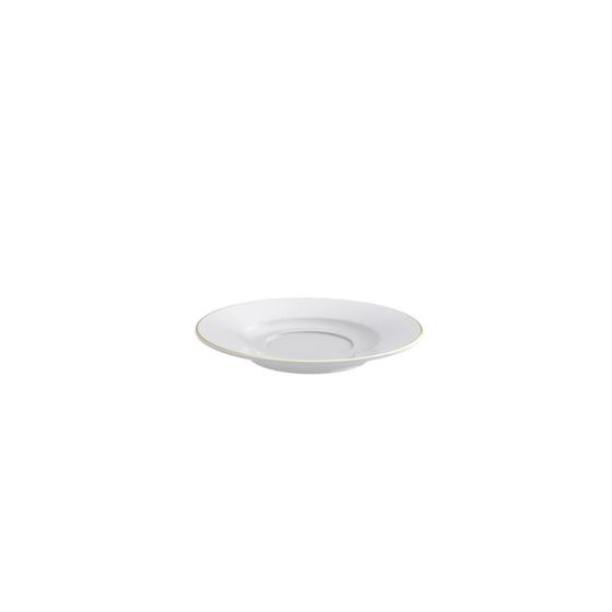 Imagem de Pires Chá Filetada Tramontina Elisa em Porcelana com Borda Dourada