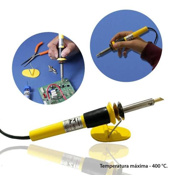 Imagem de Pirógrafo Gravador Ferro Solda 5 Pontas Madeira Eletrônicos