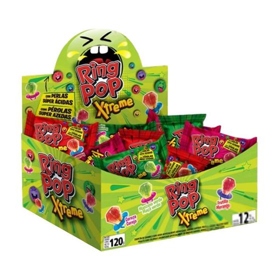 Pirulito Anel Ring Pop Xtreme Sortido c/12 - Bazooka - União - Pirulito ...