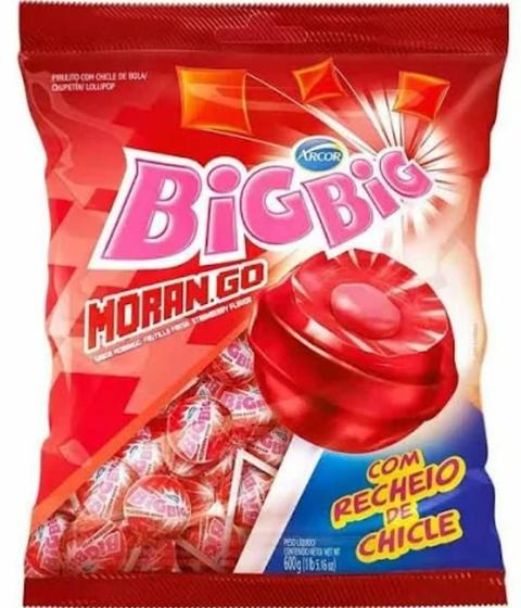 Imagem de Pirulito BIG BIG MORANGO - pct 600g