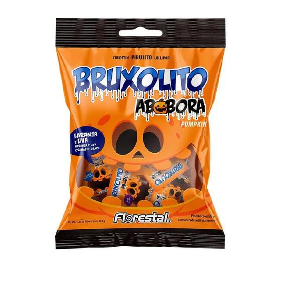 Imagem de Pirulito Bruxolito Abobora Sortido 500g Florestal