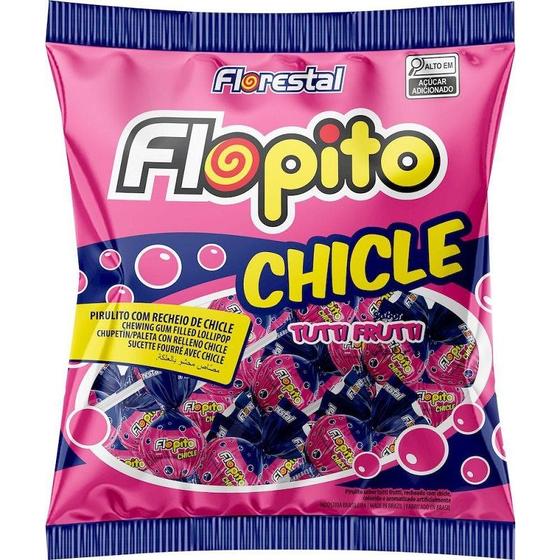 Imagem de Pirulito Chicle T Frutti 500gr Flopito 50un