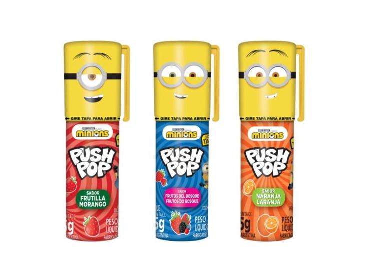 Imagem de Pirulito Dedo Push Pop Minions C/ 3 unid - Importado