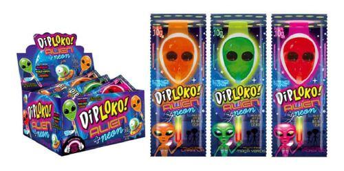 Imagem de Pirulito Dip Loko Monster Alien Brilha Escuro 30un Diploko