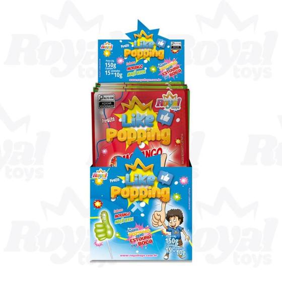 Imagem de Pirulito Explode na Boca Sortida Like Popping c/15 unidades