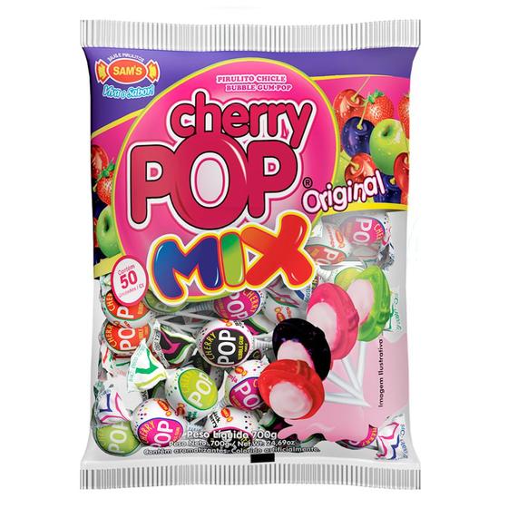 Imagem de Pirulito Mix Cherry Pop 700Gr c/50 unid - Simas