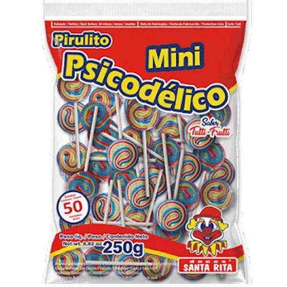 Imagem de Pirulito Psicodélico Mini Sortido 250g - Santa Rita