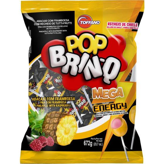 Imagem de Pirulito Toffano Pop Brinq Mega Abacaxi Framb 672g