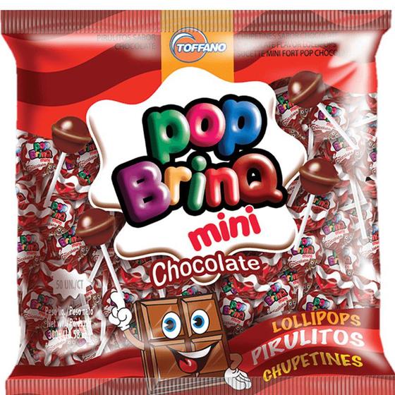 Imagem de Pirulito Toffano Pop Brinq Mini Chocolate 300g