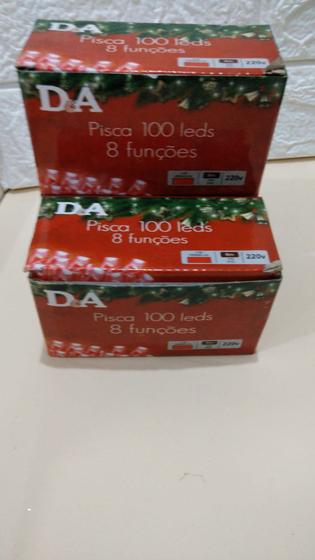 Imagem de PISCA 100 LEDS 8 FUNÇÕES  (VERMELHO ) 220 v  8m