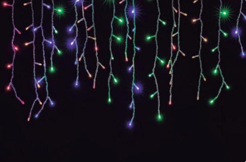 Imagem de Pisca Cascata Fio Transparente 100 Leds Colorido 8 Funções - Brilliant