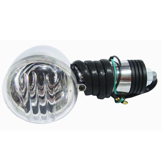 Imagem de Pisca Cromado Intruder 125 250 Chopper Virago Shadow Outras Lente Cristal Unidade GVS