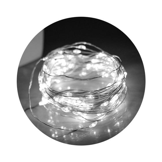 Imagem de Pisca de LED Fio de Fada - 100L, 10 Metros, USB e Pilha