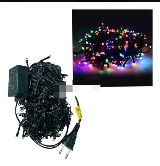 Imagem de Pisca Pisca 100 Led 10 Metros para Árvore De Natal 127v Fio Verde 15103