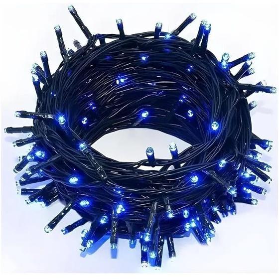 Imagem de Pisca Pisca 100 Leds Azul 8Funções FV 127v -GLOBAL