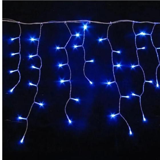 Imagem de Pisca Pisca Cascata 100 Led Azul 8 Funções Lumina Home