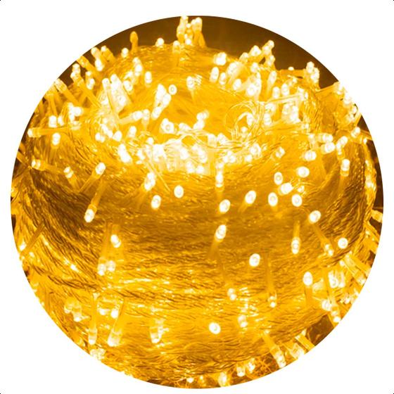 Imagem de Pisca Pisca Cordão 100 Leds Natal 10m 8 Modos 127V Fio Transparente