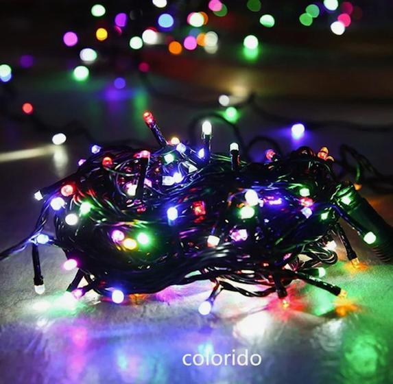 Imagem de Pisca Pisca de Luz Decorativas De Natal 100 Leds 8 Funções 10m 127V
