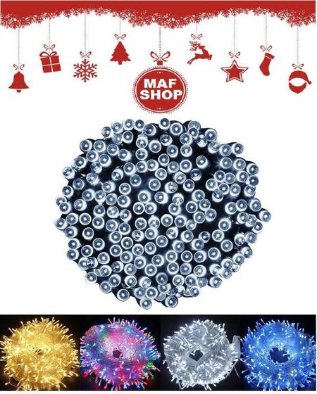 Imagem de Pisca Pisca Decoração Arvore Natal 100 Leds Fio Transparente - Maf Shop