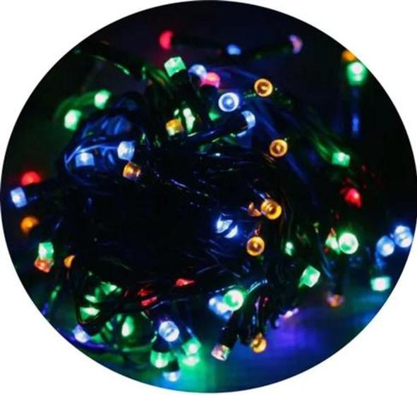 Imagem de Pisca Pisca Led 6w c/ 100 Leds Coloridos Fio Verde 10m 220V - Global importadora