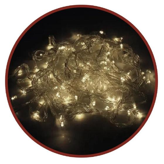 Imagem de Pisca Pisca Led Branco Q Natal 8 Funções 100 Lâmpadas 220V