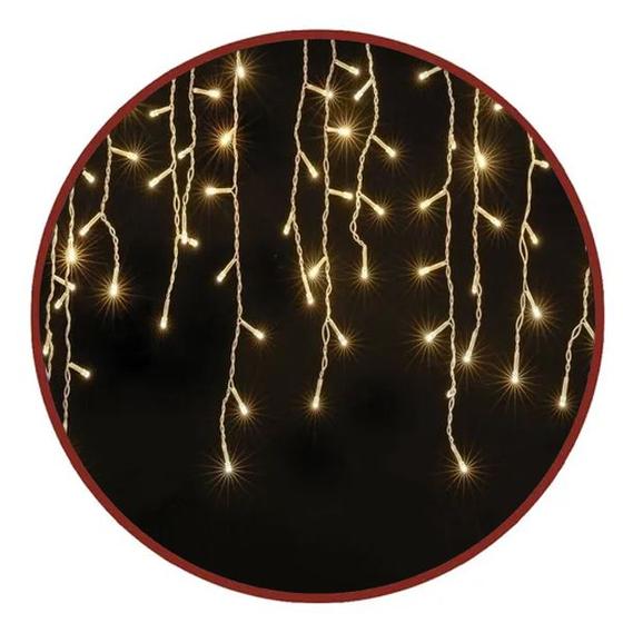 Imagem de Pisca Pisca Led Cascata Branco Quente 8 Funções 200 Lâmpadas 110v Enfeite Decoração